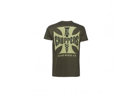 Pánské triko West Coast Choppers SOLID KHAKI (Velikost L)