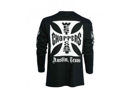 Pánské triko s dlouhým rukávem West Coast Choppers OG Cross Long Sleeve black  + Doprava zdarma na další nákup