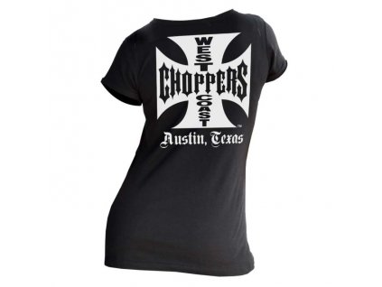 Dámské triko West Coast Choppers OG LADIES TOP - BLACK (Velikost S)