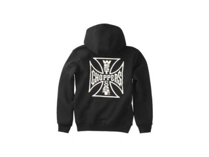 WEST COAST CHOPPERS MIKINA S KAPUCÍ BEZ ZIPU WCC MOTORCYCLE CO. HOODY (Velikost XL)