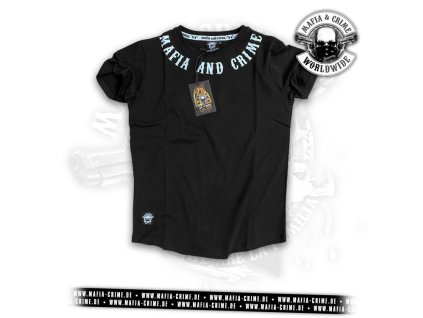 Pánské triko Mafia & Crime Neck Rounded Boys black (Velikost XXL)