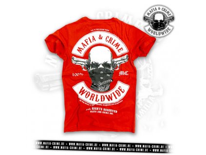 MC Mafia & Crime Worldwide Patch Boys Shirt red