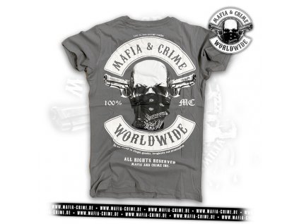 MC Mafia & Crime Worldwide Patch Boys Shirt grau (Velikost M)
