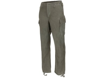 Kalhoty BW styl moleskin předeprané STONEWASHED ZELENÉ (velikost M)