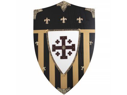 Dřevěný štít Jerusalem s křížem