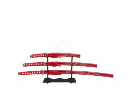 Sada samurajských mečů Red Dragon