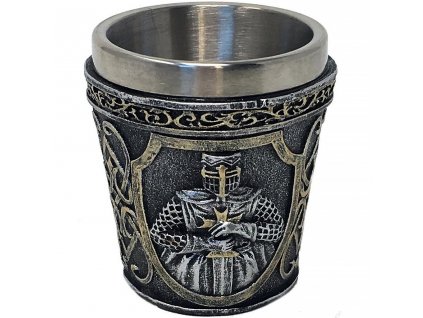 Sada 4 panáků s reliéfem Křižáka