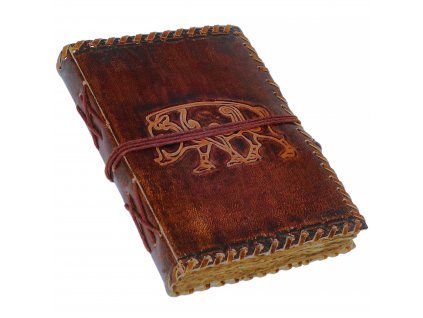 Kožený zápisník s patinovaným papírem a Keltským kancem (Mercia Kingdom)