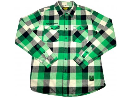 Pánská flanelová košile West Coast Choppers Diablo Green (Velikost S)