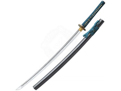 Shikoto Longquan Master Teal Katana s kovanou čepelí