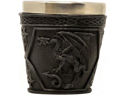 Sada 4 panáků s reliéfem Draka