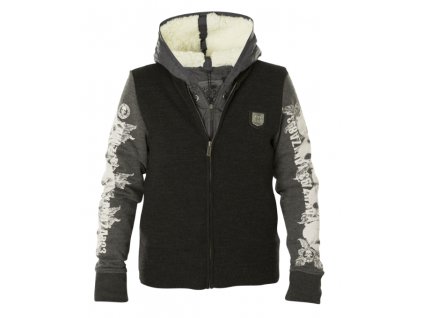 Dámská bunda Yakuza Skull Teddy 11116 dark grey melange (Velikost S)