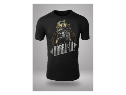 Pánské tričko Česká krev Karel IV gold (Velikost M)