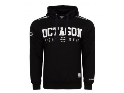 Mikina Octagon Fight Wear OCTAGON černá s kapucí  + Doprava zdarma na další nákup