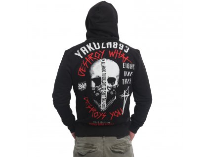 Yakuza Pánská mikina s kapucí DWDY 90055 black (Velikost M)