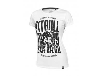 PitBull West Coast - dámské triko SAN DIEGO DOG 170 bílé (Velikost XS)