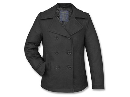 Kabát US PEA COAT vlněný ČERNÝ (velikost S)