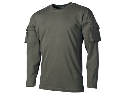 Triko taktické s VELCRO panelem a kapsou na rukávu ZELENÉ (velikost 3XL)