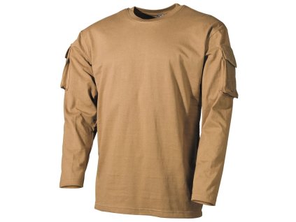 Triko taktické s VELCRO panelem a kapsou na rukávu COYOTE (velikost 3XL)
