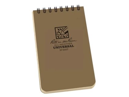 Blok voděodolný TOP-SPIRAL 3x5" notebook malý DESERT