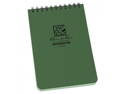 Blok voděodolný spirálový Notebook TOP-SPIRAL 4x6" ZELENÝ