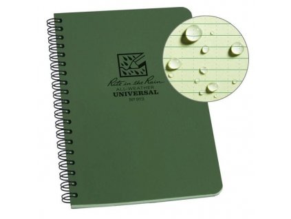 Blok voděodolný spirálový Universal 4 5/8"x7" ZELENÝ