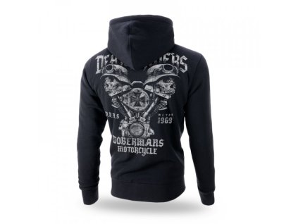 Pánská mikina se zipem Dobermans Aggressive DEATH RIDER BZ117A (Velikost M)