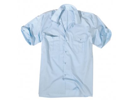 Košile SERVIS krátký rukáv na knoflíky SVĚTLE MODRÁ
