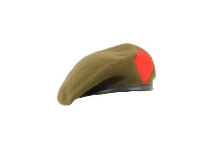 Baret vlněný BRITSKÝ regiment HNĚDÝ