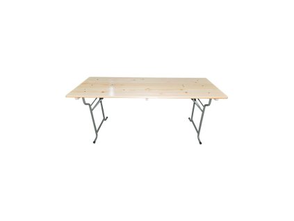 Stůl BRITSKÝ dřevěný MASIV deska 190x73cm skládací kovové nohy
