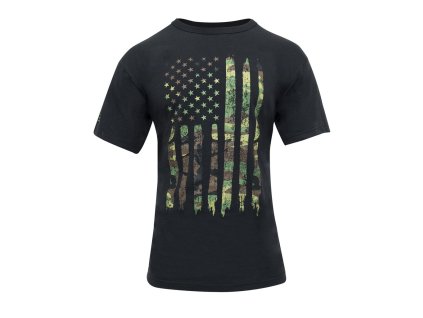 Triko DISTRESSED US vlajka WOODLAND (velikost 3XL)