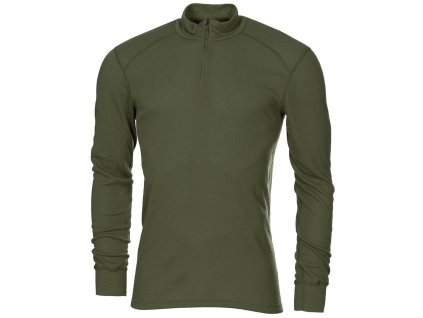 Triko holandské ODLO termo funkční se zipem OLIV (velikost M)