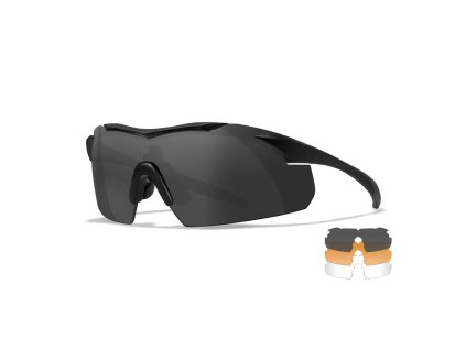 Brýle střelecké WX VAPOR sada 3 skla ČERNÝ rám + Doprava zdarma na další nákup