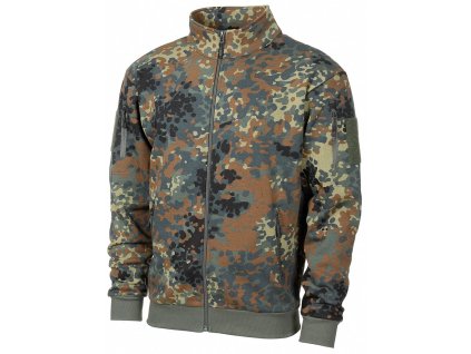 Mikina za zip TACTICAL maskáčová FLECKTARN (velikost 3XL)
