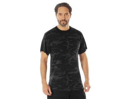 Triko prodloužené funkční Dry Moisture Wicking MIDNIGHT BLACK CAMO