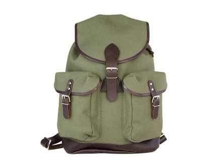 Batoh TRUCKSACK 14l s koženými prvky ZELENÝ  + Doprava zdarma na další nákup