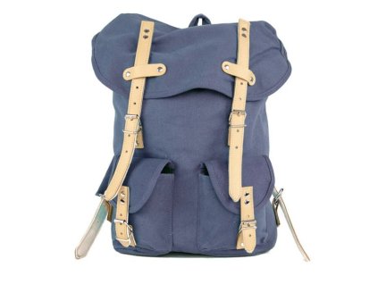 Batoh HIKING 15l s koženými prvky MODRÝ