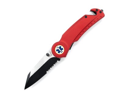 Nůž zavírací SEG-2 MEDIC kombinované ostří ČERVENÝ
