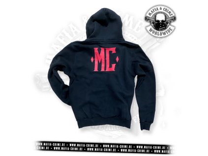 Pánská mikina se zipem Mafia & Crime MC boys black (Velikost L)
