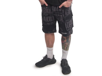 Pánské Yakuza Kraťasy Cargo Änyone Allover 23003 black