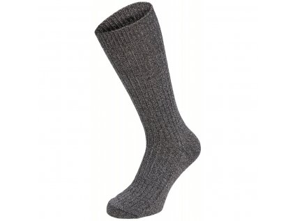Ponožky styl BW s patou extra vysoké ŠEDÉ