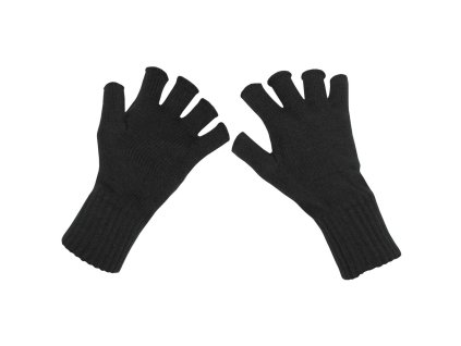 Rukavice pletené bezprsté ČERNÉ (velikost S)