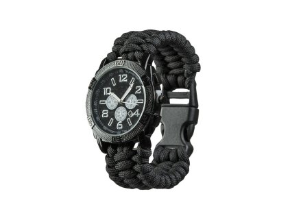 Hodinky PARACORD ČERNÉ (velikost L-23cm)