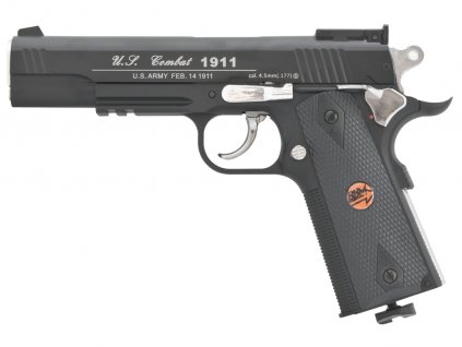 Vzduchová pistole Bruni US Combat 1911 M černá  + Terče vzduchovkové Venox 100ks