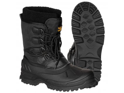 Boty zimní odolné proti chladu šněrovací ČERNÉ  + Doprava zdarma na další nákup