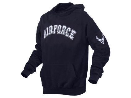 Mikina AIR FORCE s kapucí TMAVĚ MODRÁ (velikost XXL)