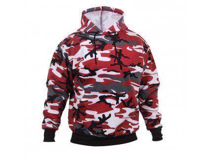 Mikina s kapucí RED CAMO  + Doprava zdarma na další nákup