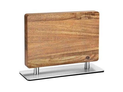 34216 1 magneticky drzak na noze z akacioveho dreva s nerezovou zakladnou vaha 3800 g