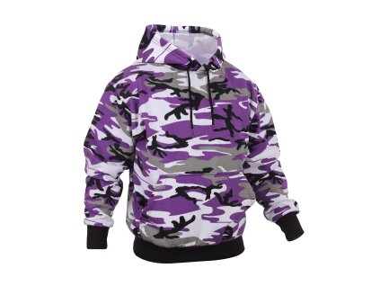 Mikina s kapucí ULTRA VIOLET CAMO (velikost L)