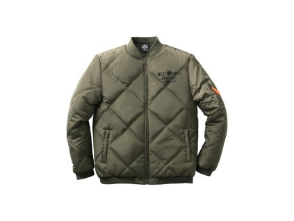 West Coast Choppers - Bunda/ Bomber Rigid Jacket Olive Green WCC (Velikost M)